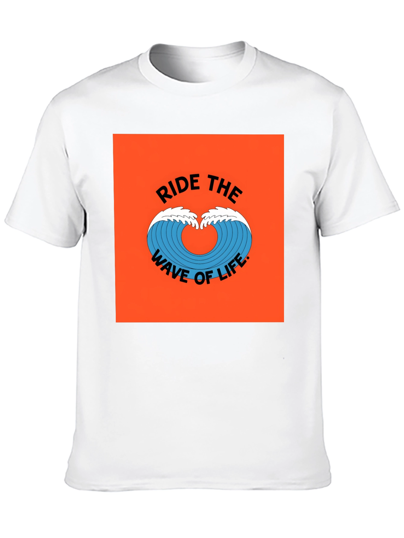 Ride the Wave Graphic Tee - Black Cotton T-Shirt