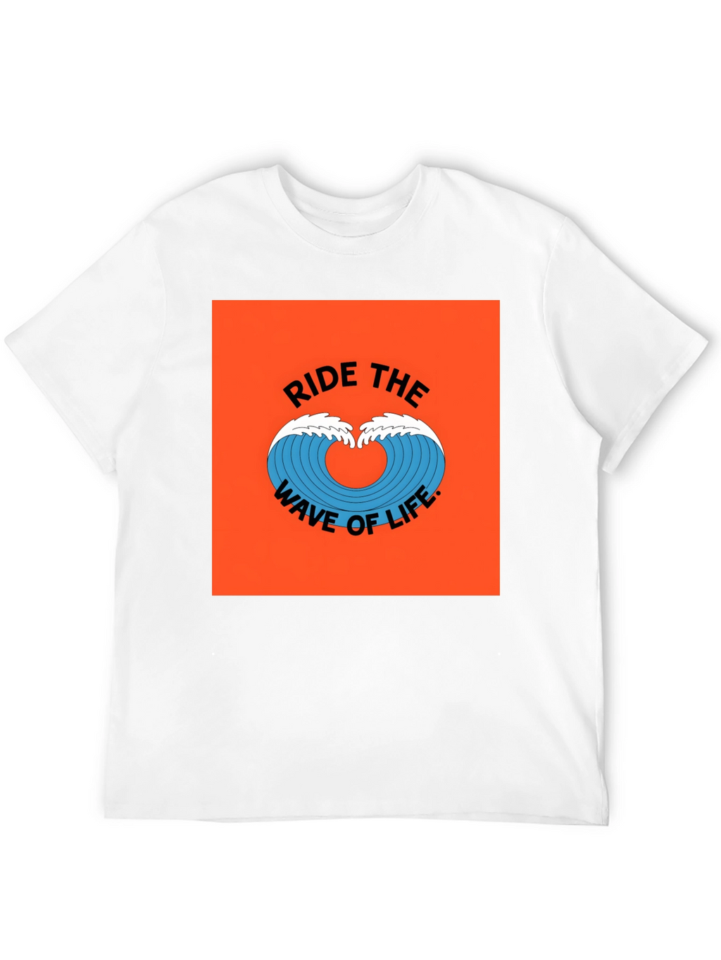 Ride the Wave Graphic Tee - Black Cotton T-Shirt