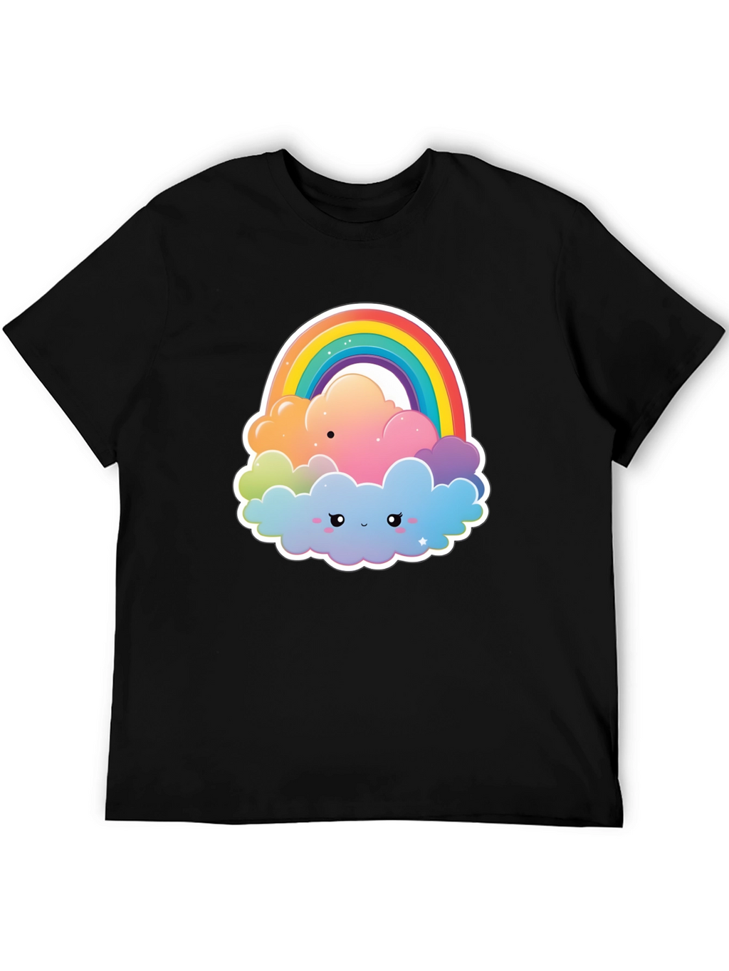 Rainbow Cloud Graphic Tee - Comfort & Style