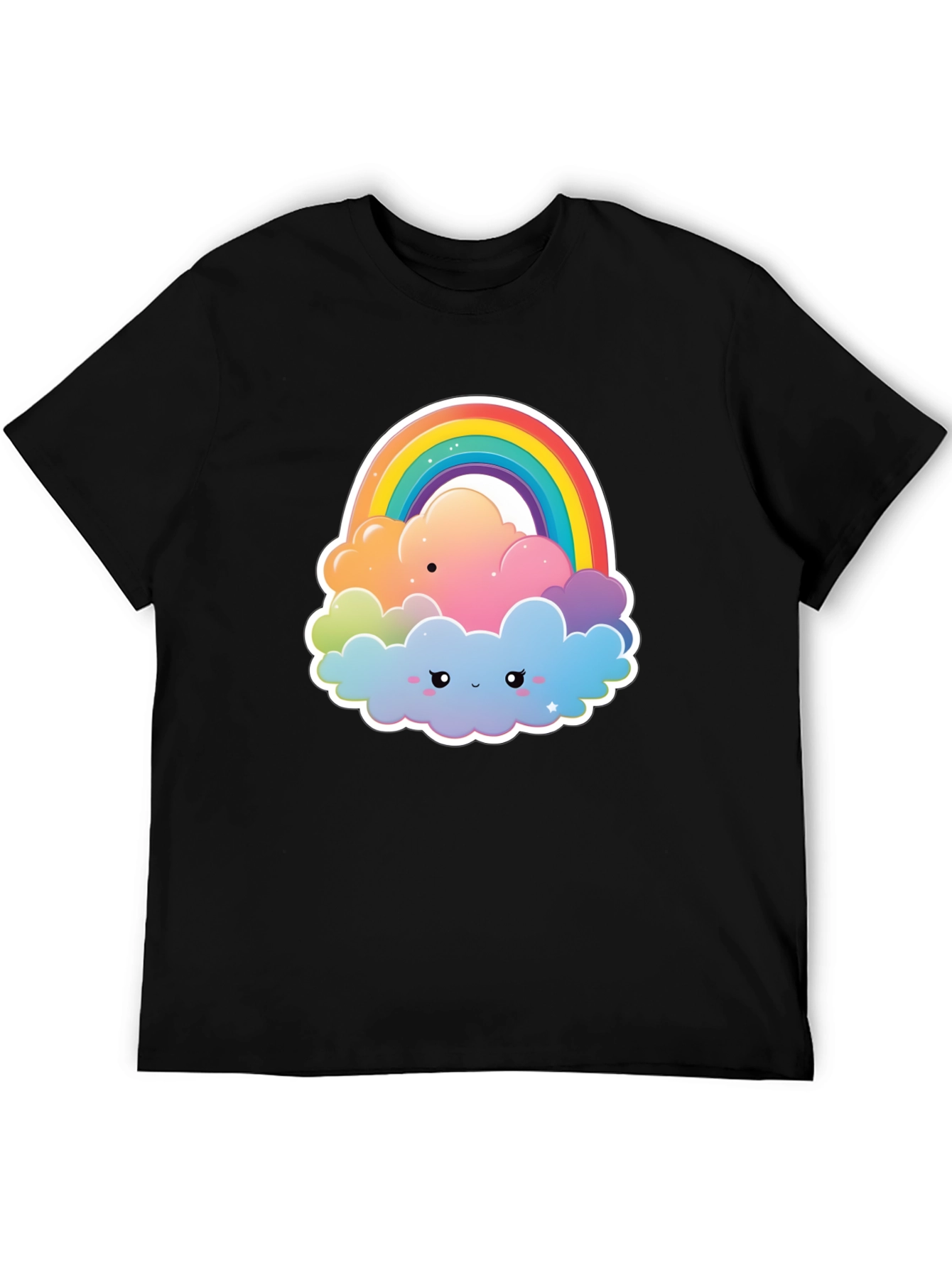 Rainbow Cloud Graphic Tee - Comfort & Style