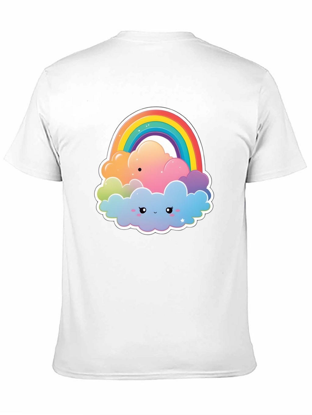 Rainbow Cloud Graphic Tee - Comfort & Style