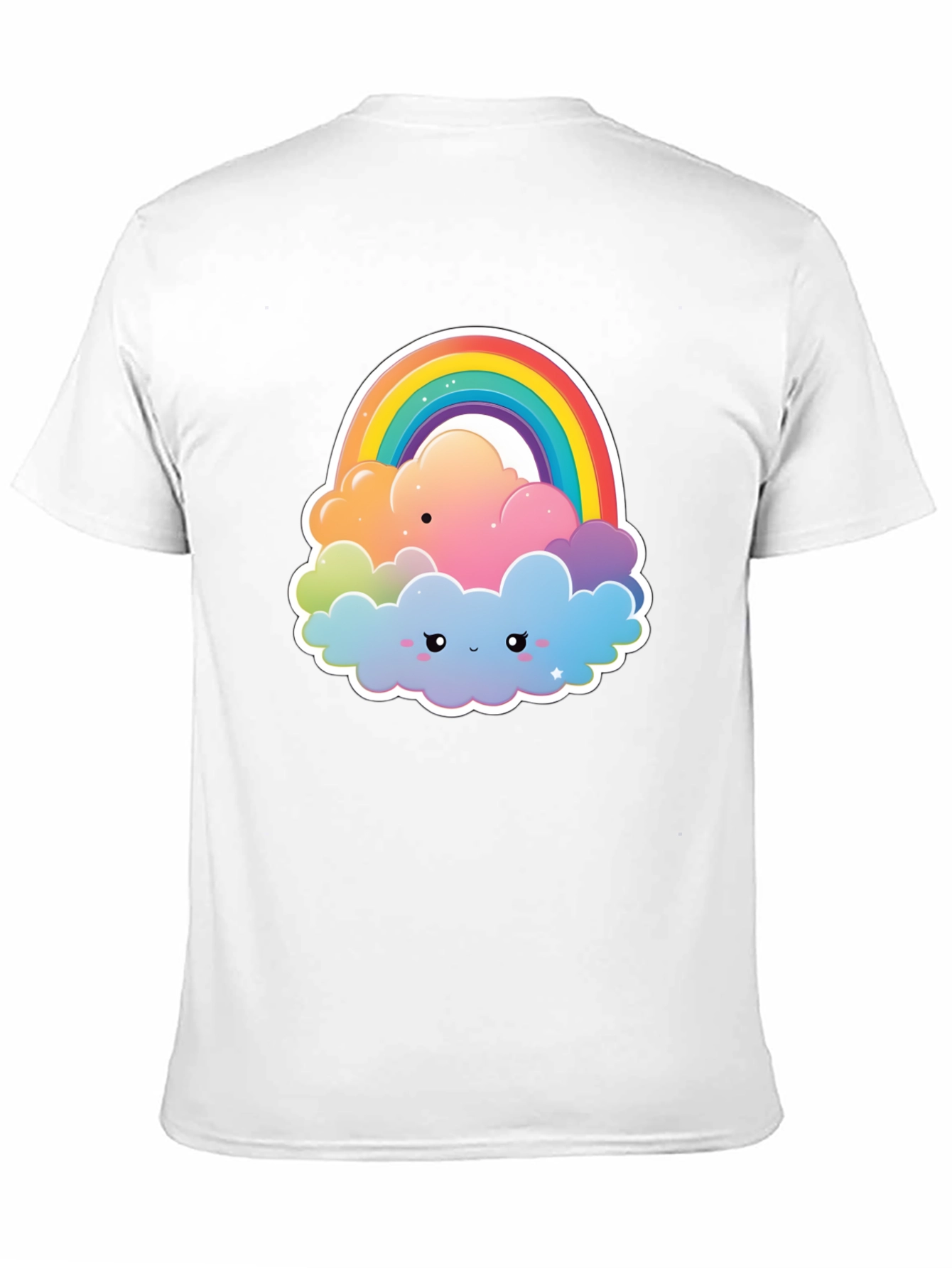 Rainbow Cloud Graphic Tee - Comfort & Style