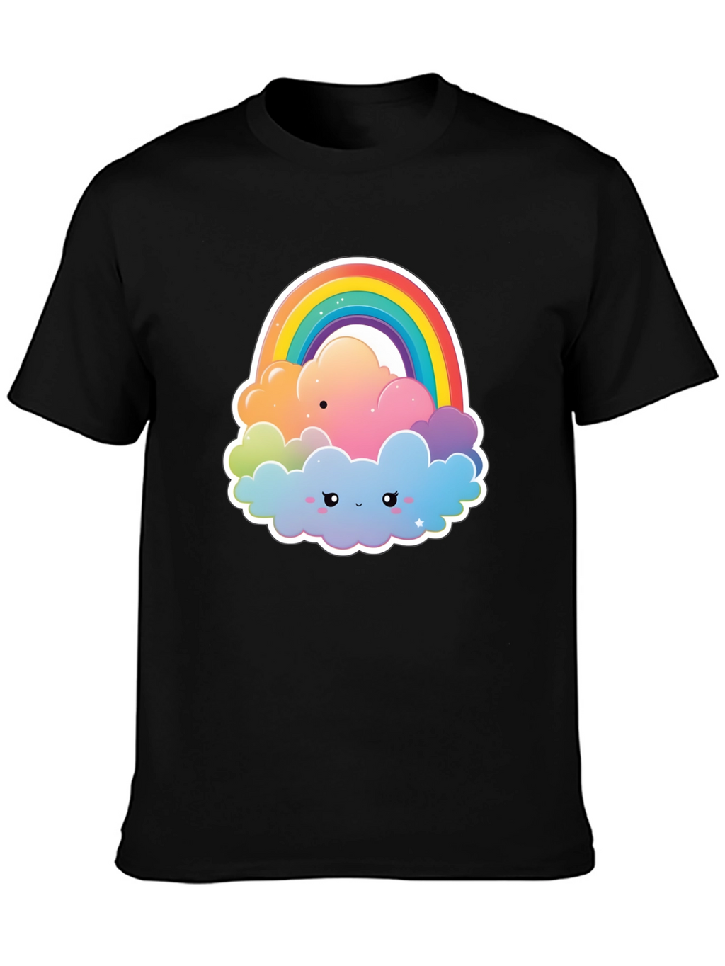 Rainbow Cloud Graphic Tee - Comfort & Style