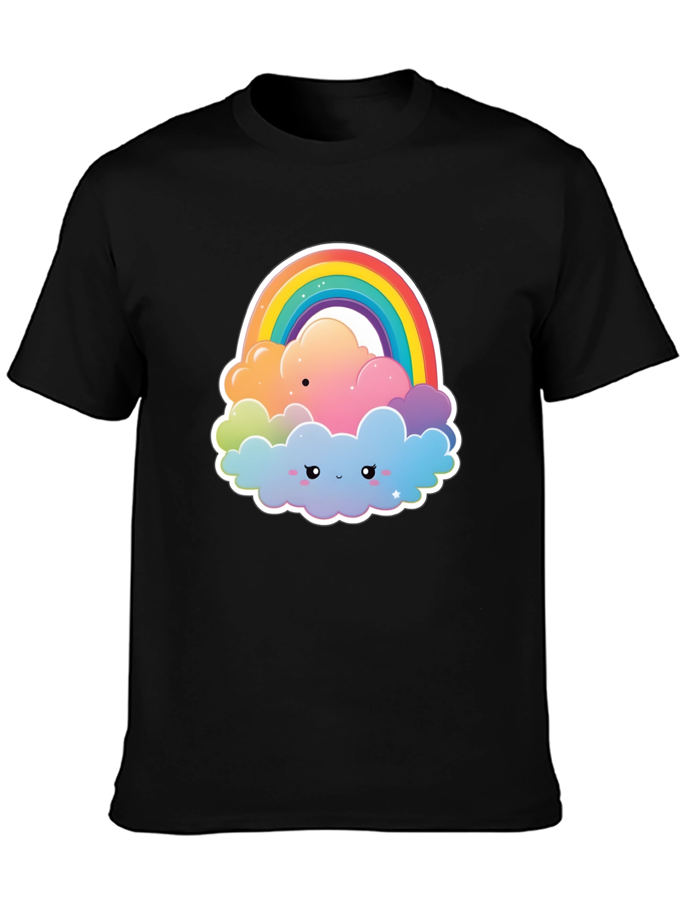 Rainbow Cloud Graphic Tee - Comfort & Style