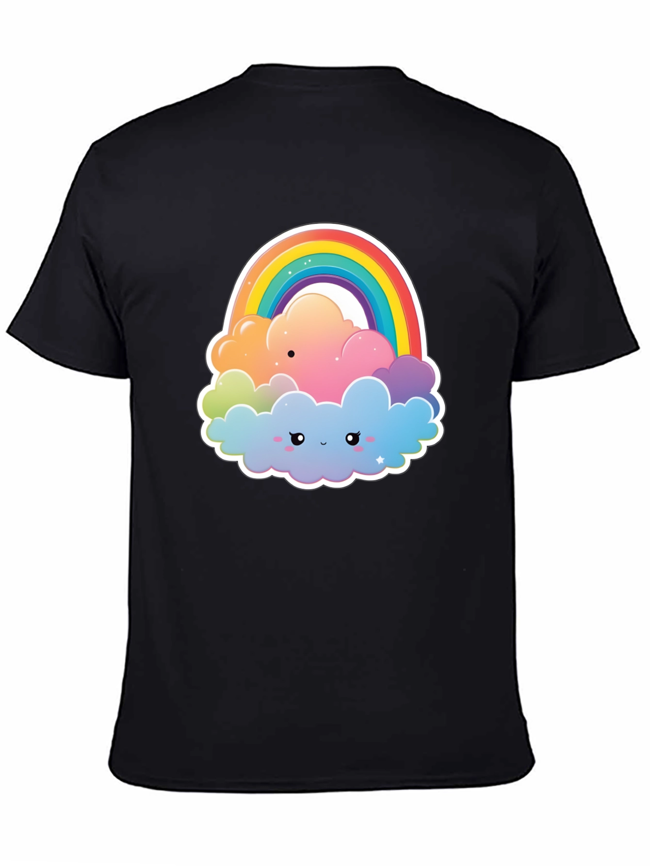 Rainbow Cloud Graphic Tee - Comfort & Style