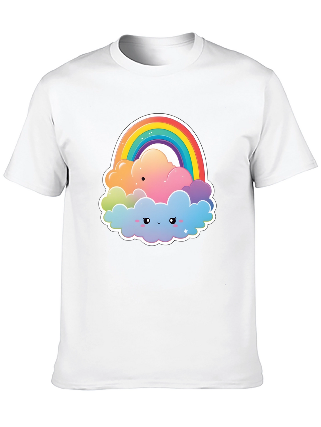 Rainbow Cloud Graphic Tee - Comfort & Style