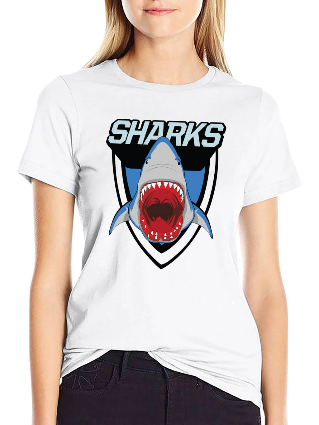 Shark Graphic T-Shirt - Mens Black Tee