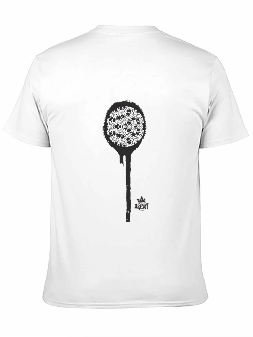 Skull Drip Graphic Black T-Shirt