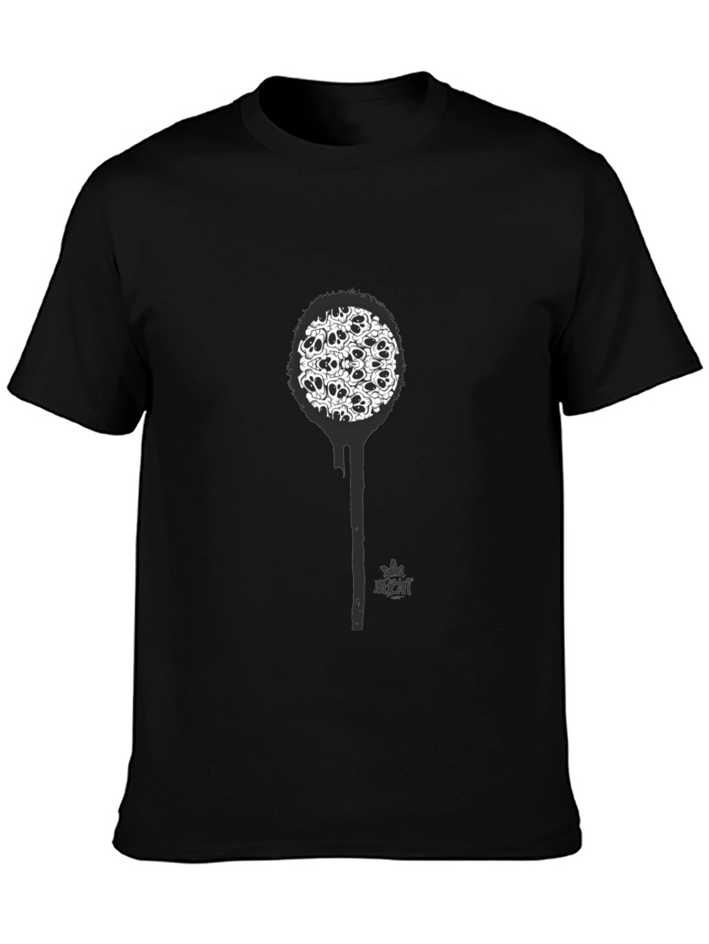 Skull Drip Graphic Black T-Shirt