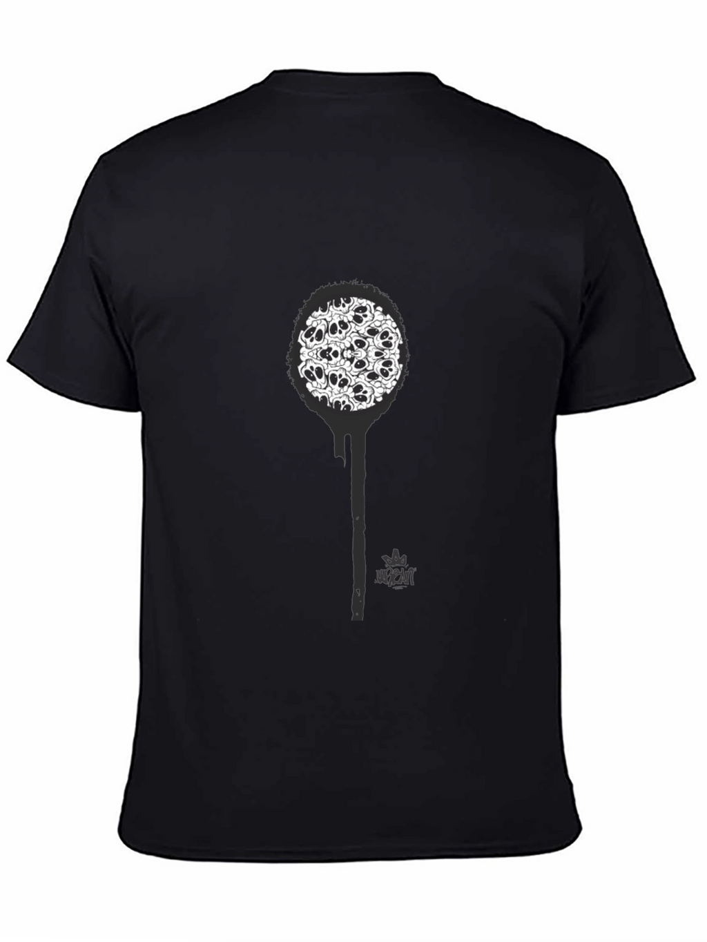 Skull Drip Graphic Black T-Shirt