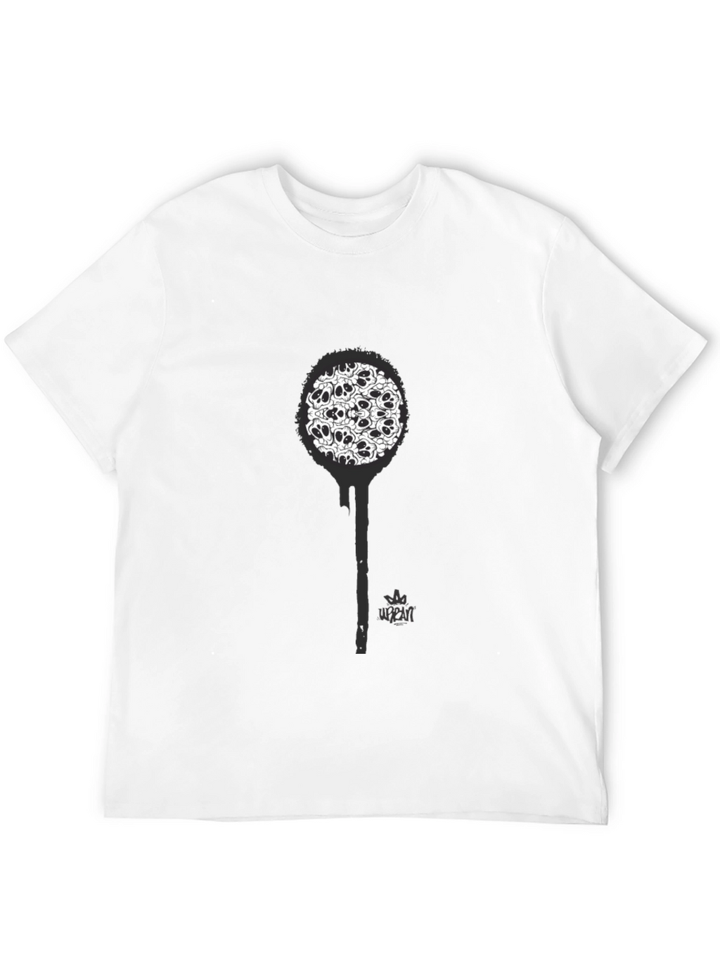 Skull Drip Graphic Black T-Shirt