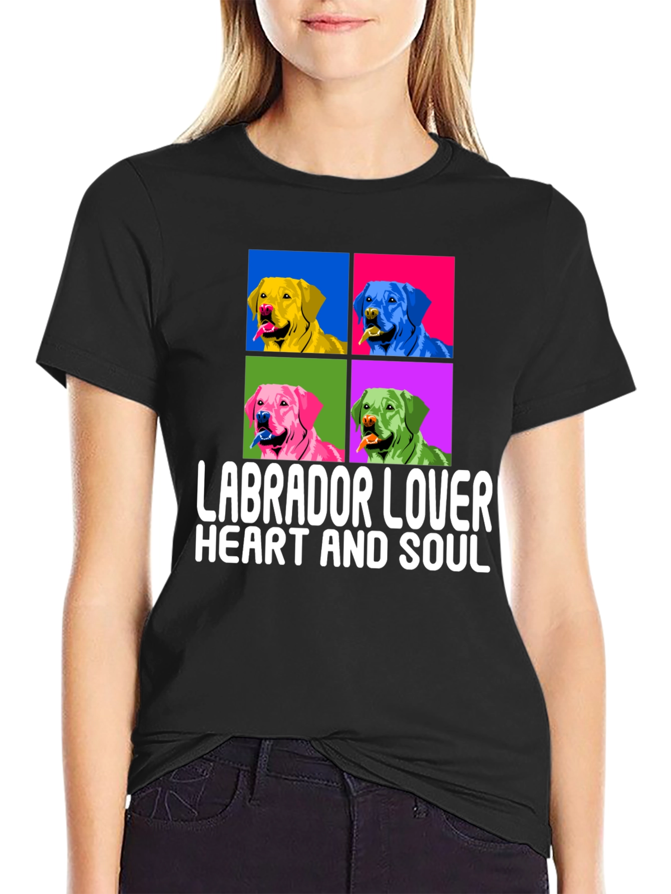 Labrador Lover T-Shirt: Colorful Dog Breed Tee