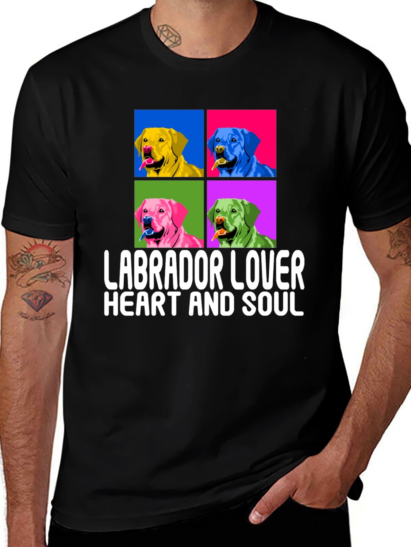 Labrador Lover T-Shirt: Colorful Dog Breed Tee