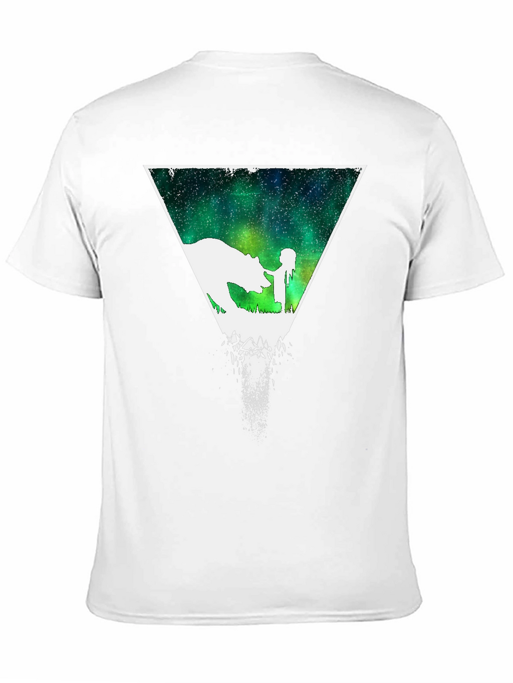 Bear and Girl Graphic Tee - Black