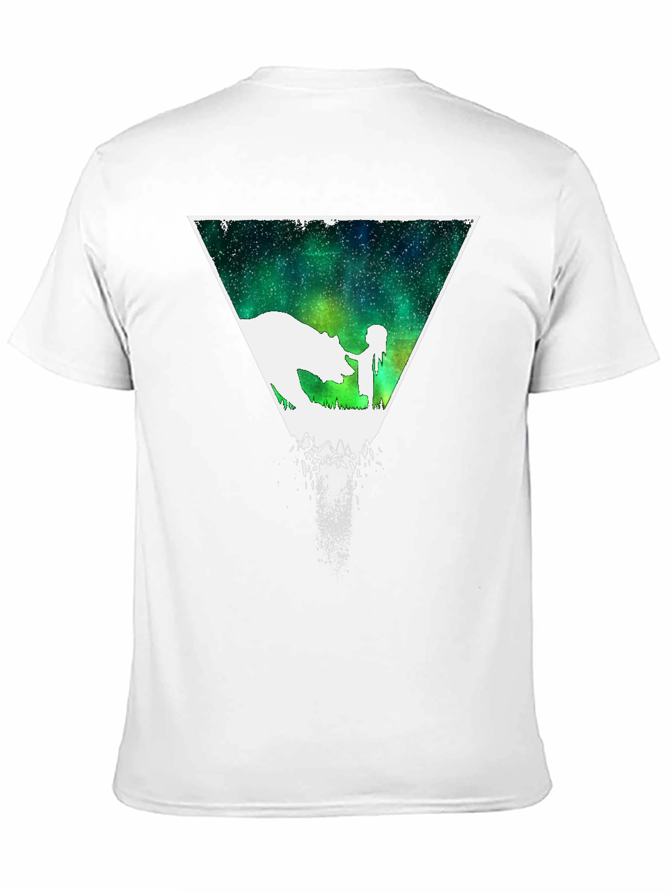 Bear and Girl Graphic Tee - Black