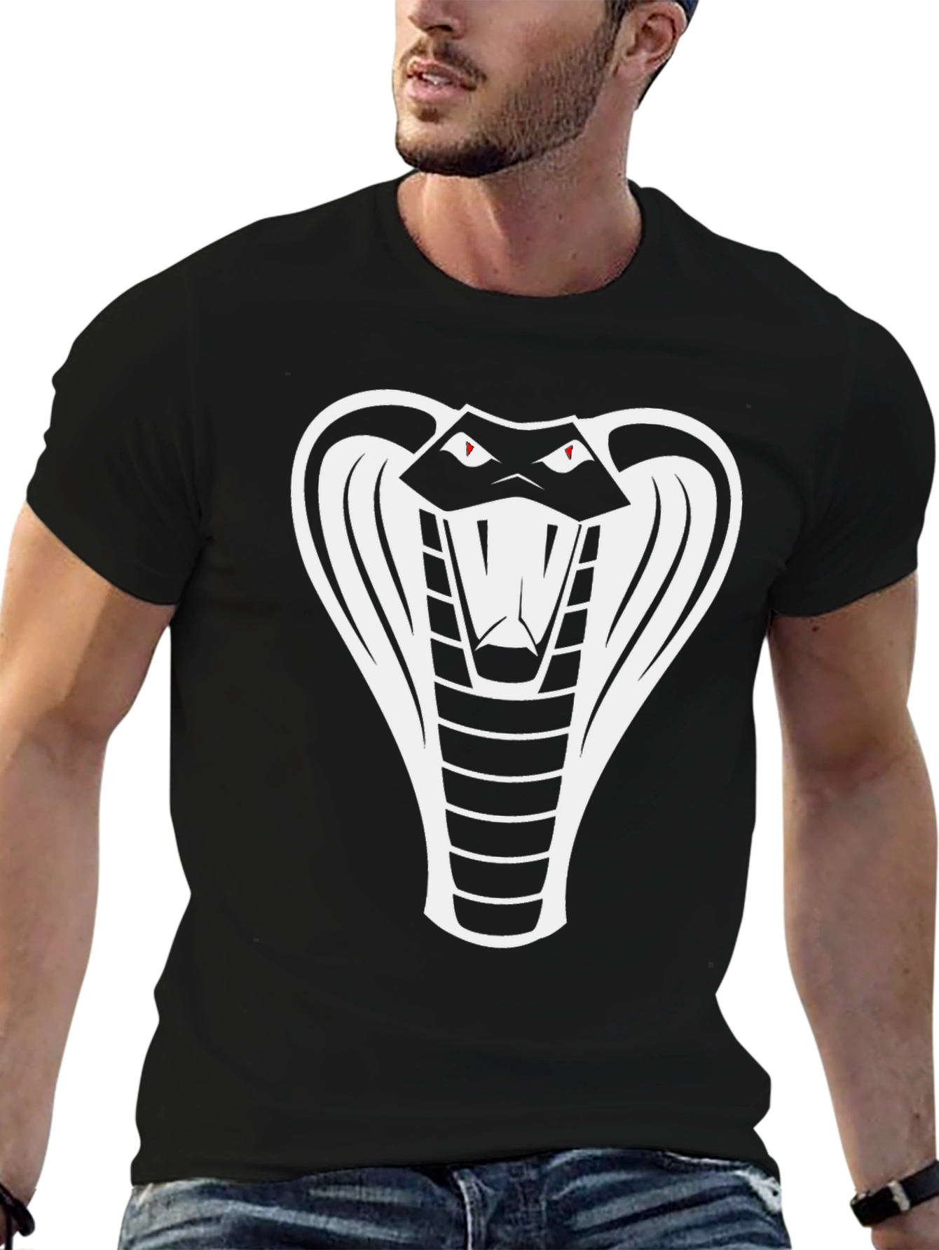 Black Cobra Snake Graphic T-Shirt