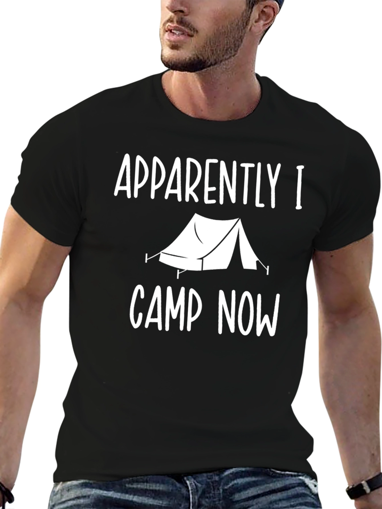 Apparently I Camp Now T-Shirt Camping Tent Tee