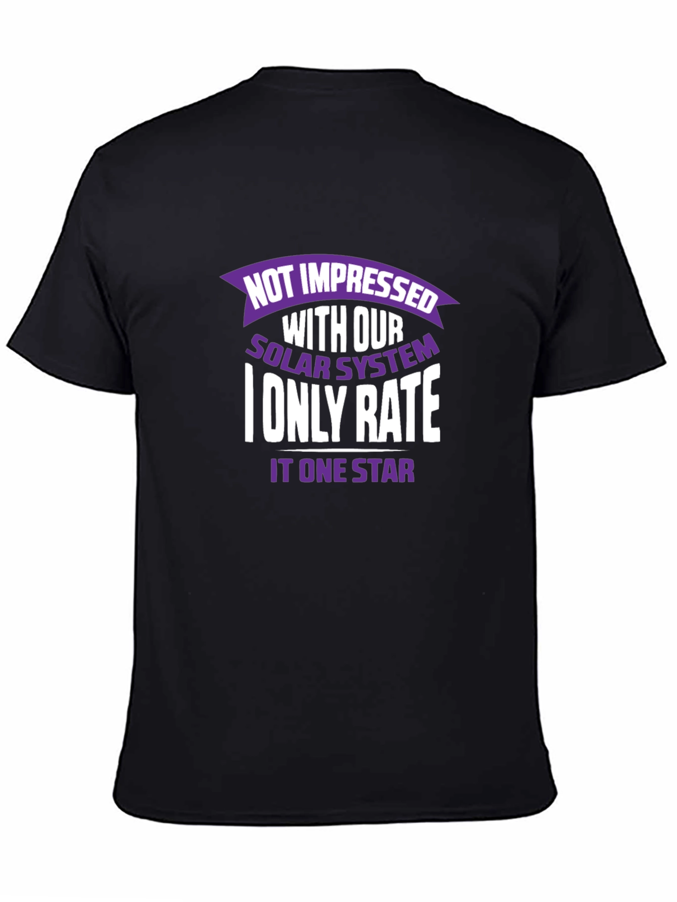 Not Impressed Solar System Graphic T-Shirt