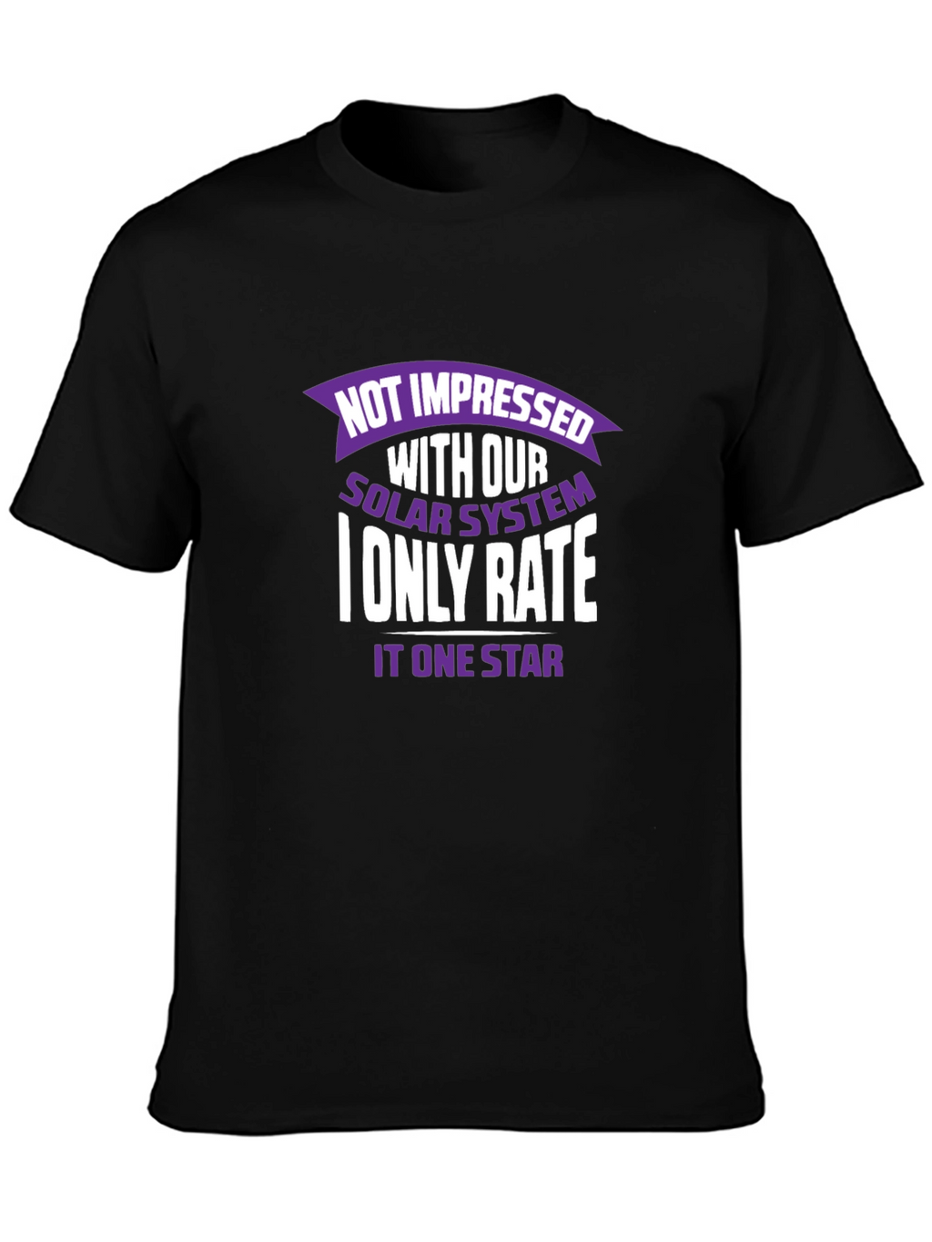 Not Impressed Solar System Graphic T-Shirt