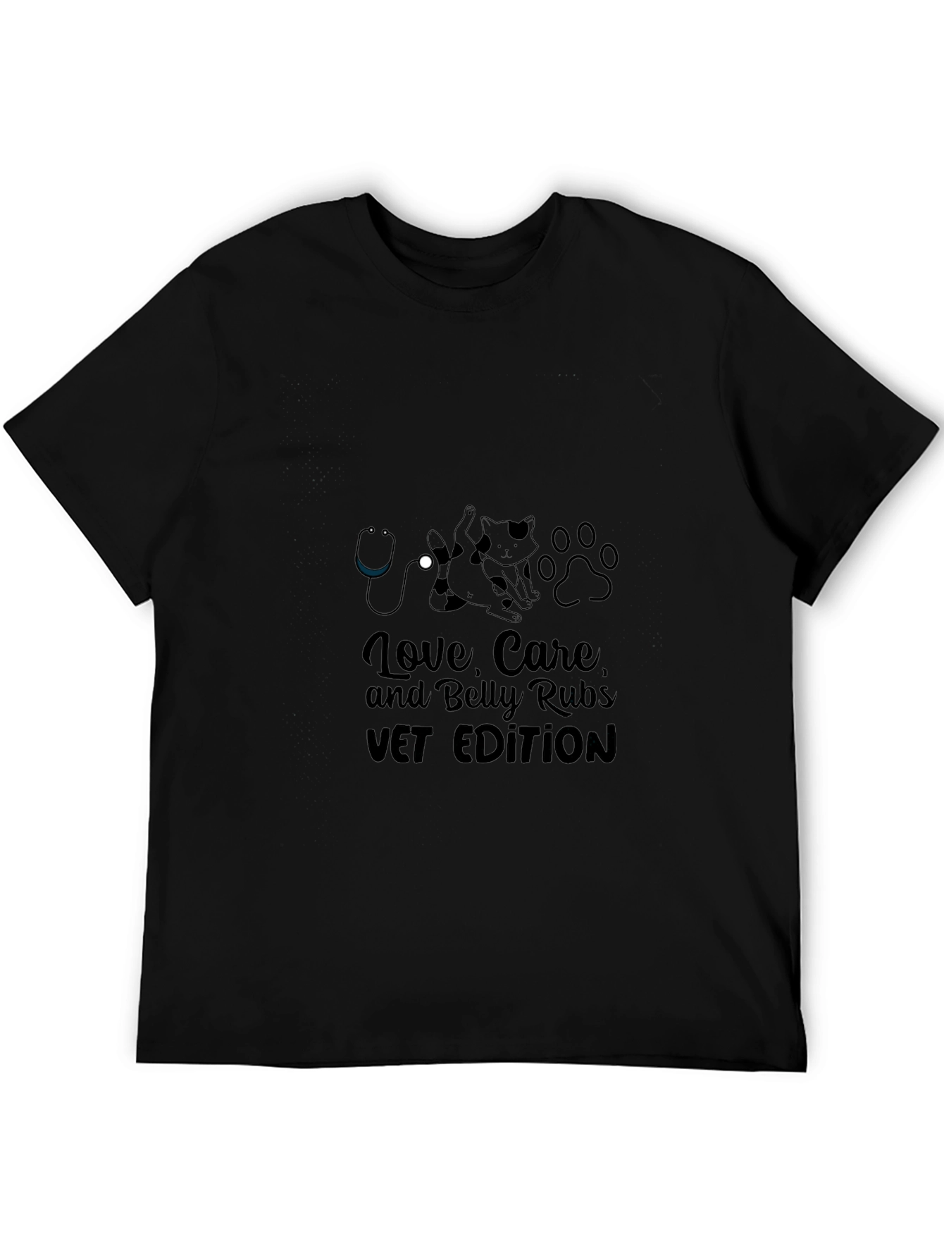 Vet Edition Love Care & Belly Rubs Black T-Shirt