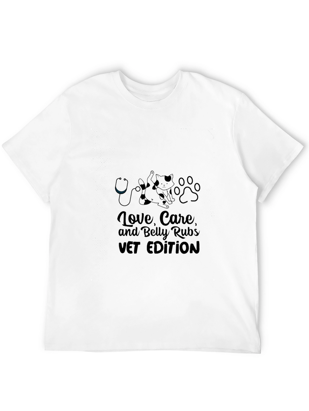 Vet Edition Love Care & Belly Rubs Black T-Shirt
