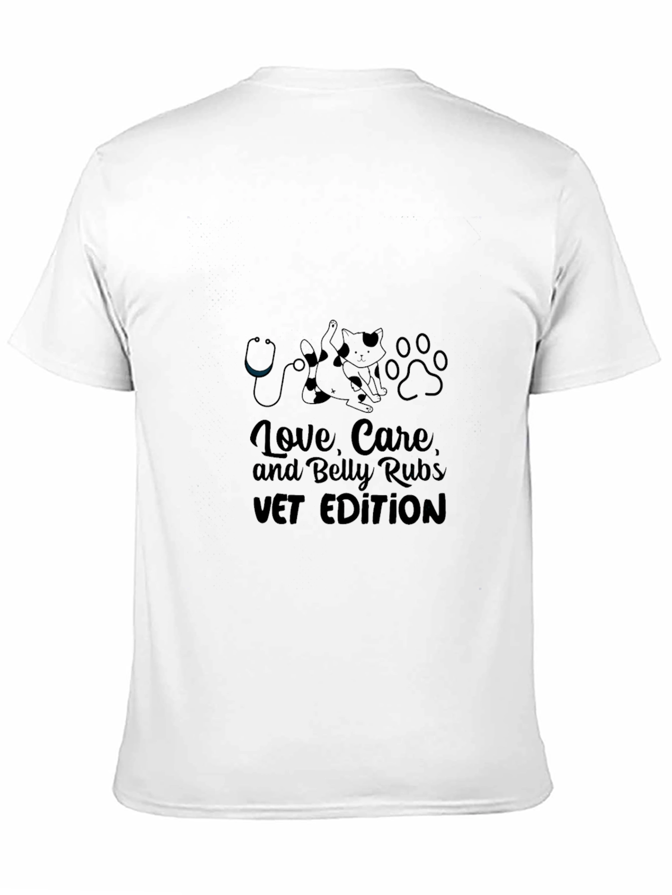 Vet Edition Love Care & Belly Rubs Black T-Shirt