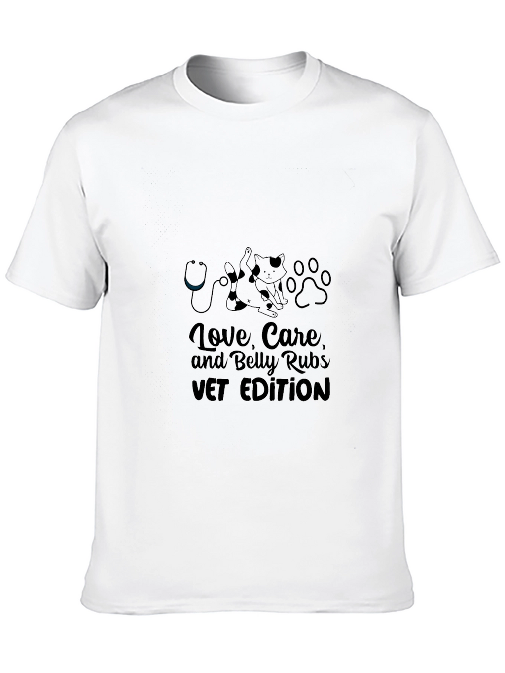 Vet Edition Love Care & Belly Rubs Black T-Shirt