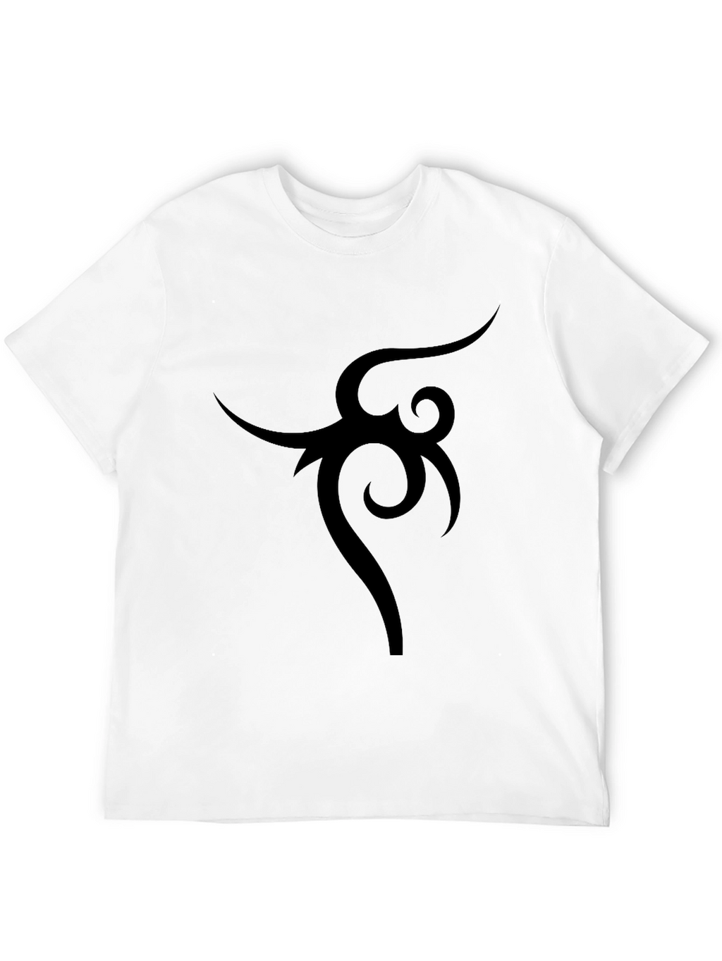 Mens Black Tribal Graphic Tee - Casual Style