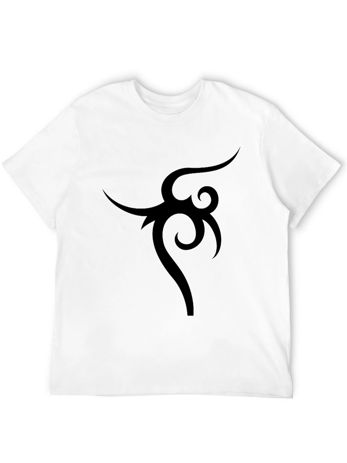 Mens Black Tribal Graphic Tee - Casual Style