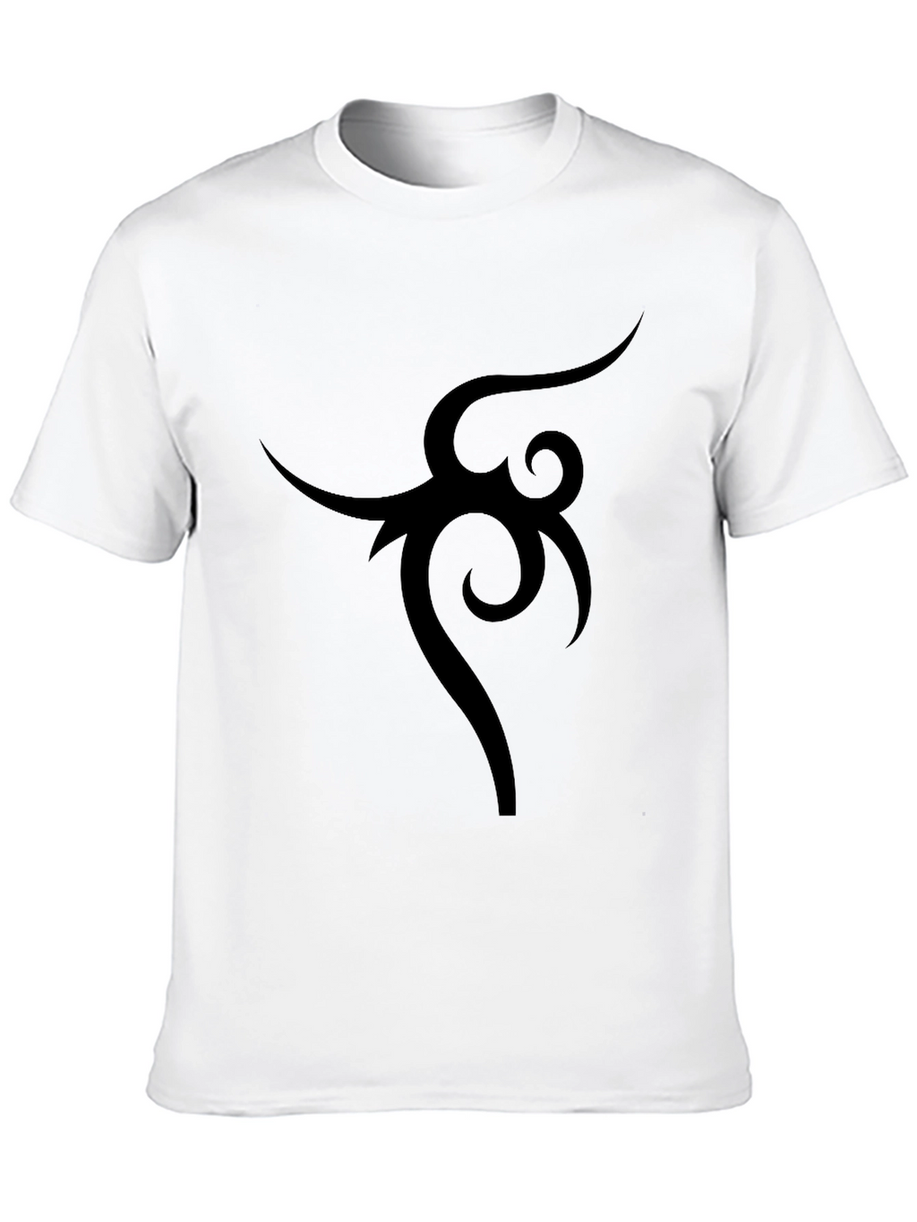 Mens Black Tribal Graphic Tee - Casual Style
