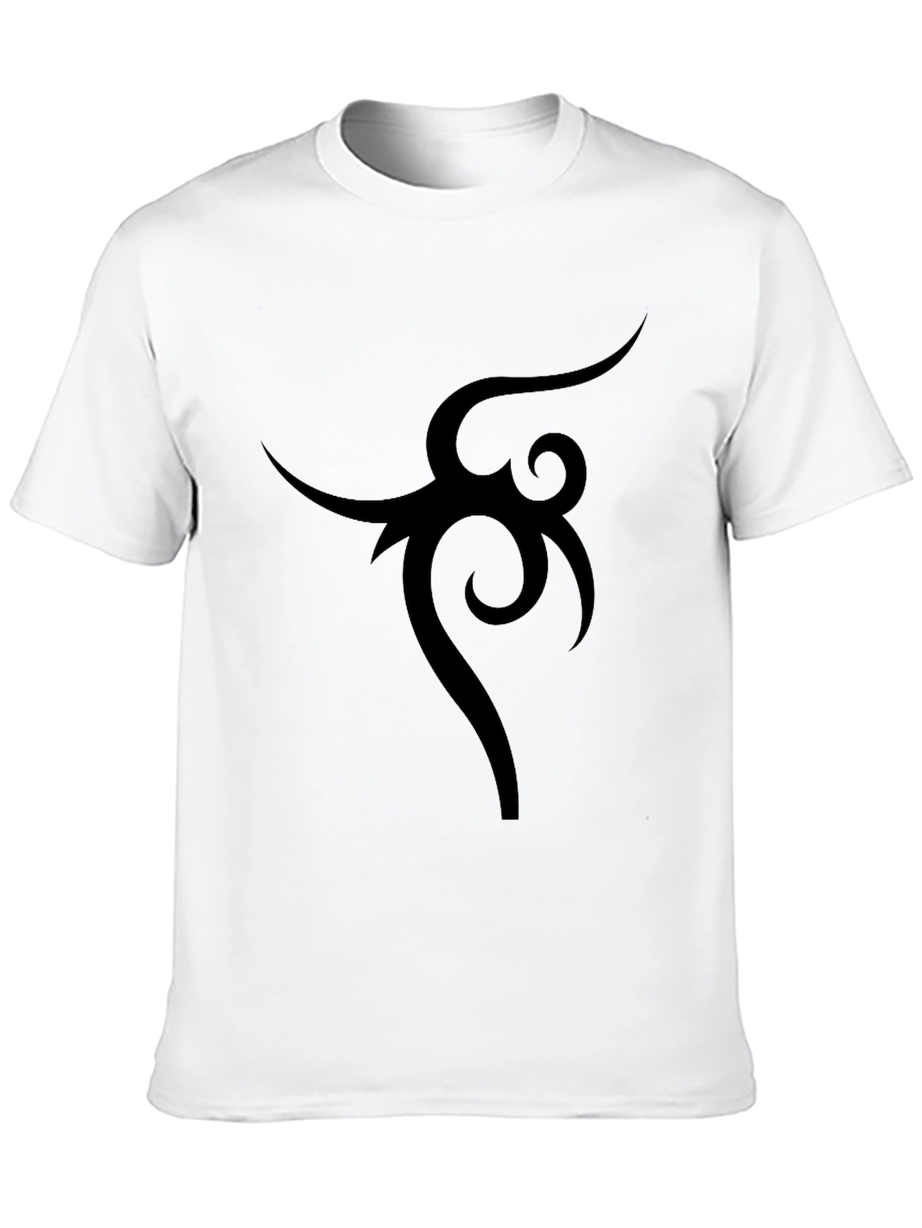 Mens Black Tribal Graphic Tee - Casual Style