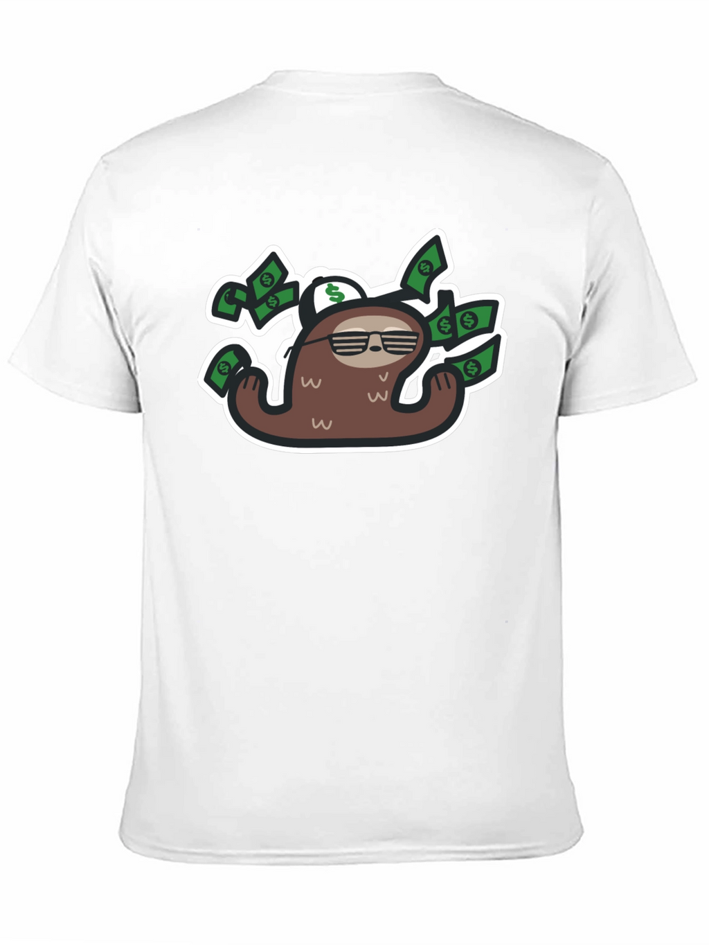 Sloth Money T-Shirt - Black Graphic Tee
