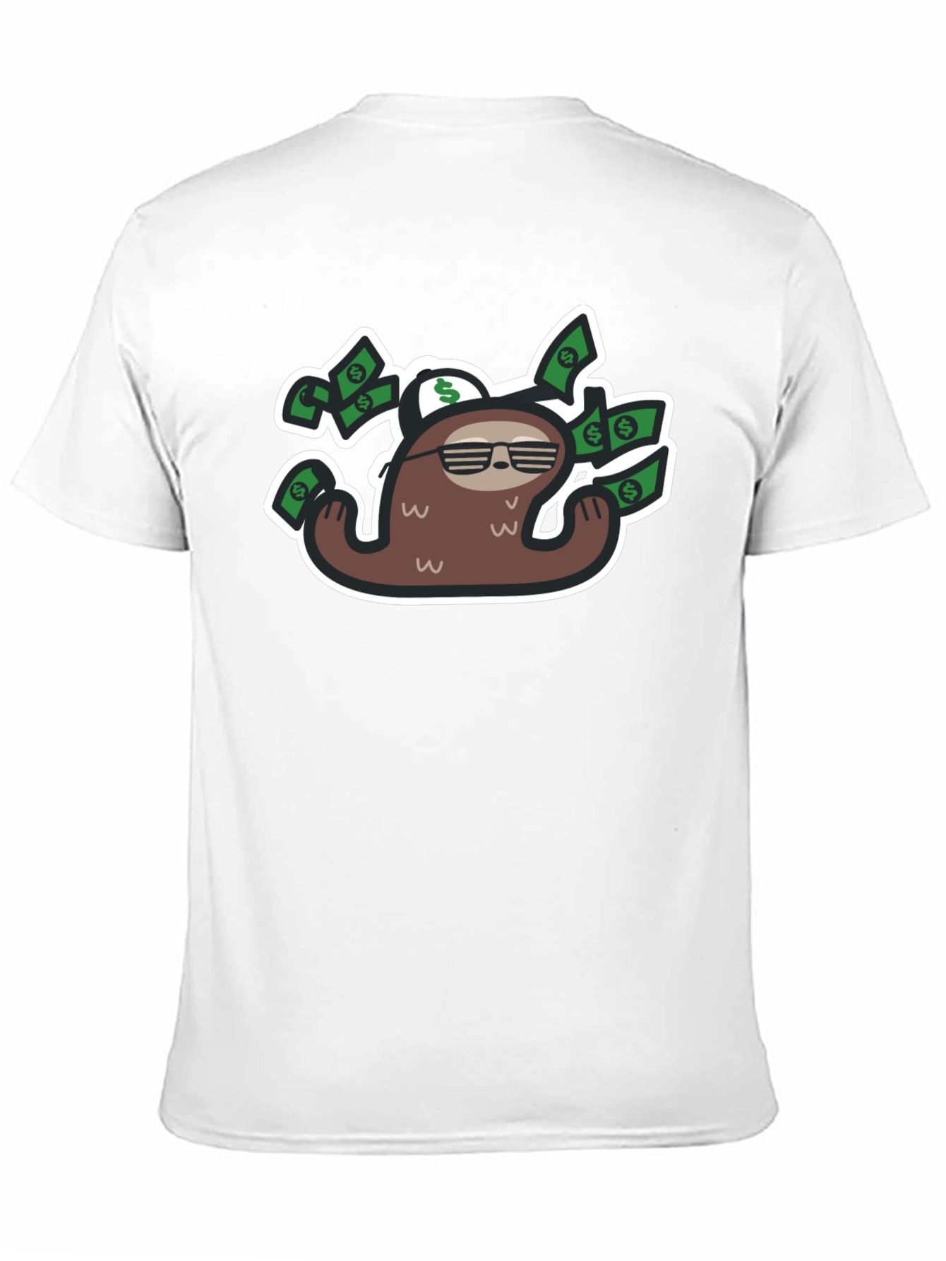 Sloth Money T-Shirt - Black Graphic Tee