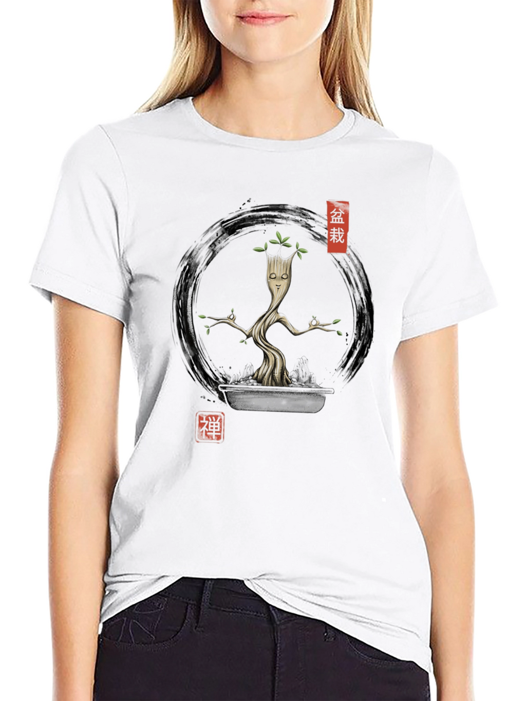 Zen Groot Bonsai T-Shirt - Meditating Tree