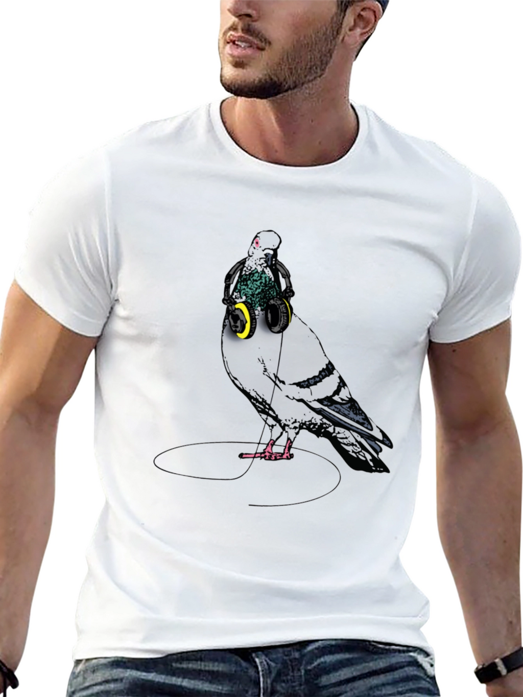 Pigeon DJ Graphic T-Shirt