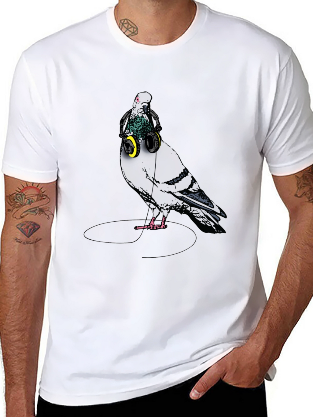 Pigeon DJ Graphic T-Shirt