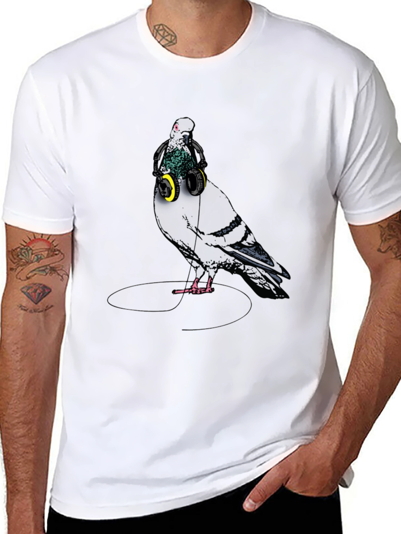 Pigeon DJ Graphic T-Shirt