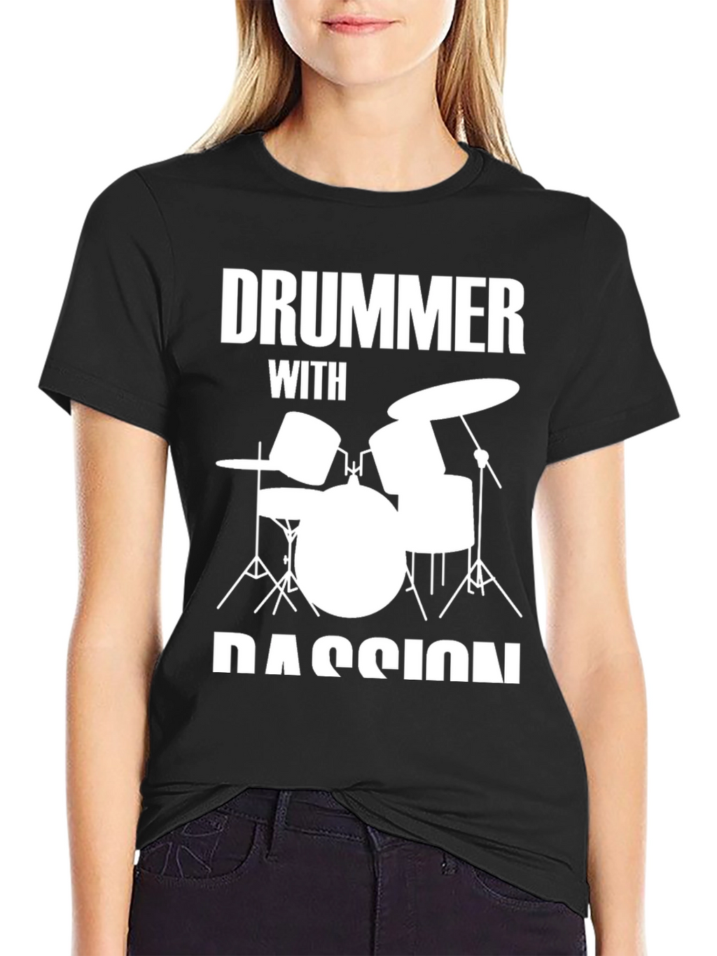 Drummer with Passion T-Shirt - Music Lover Tee