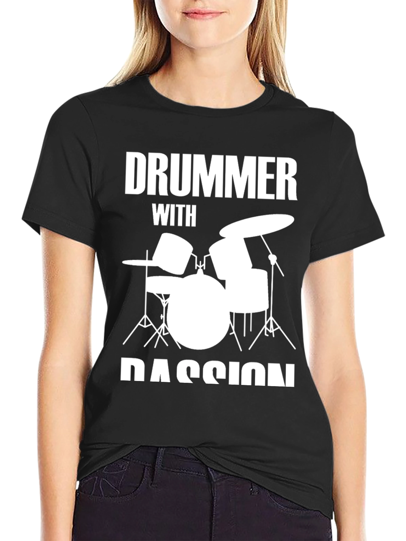 Drummer with Passion T-Shirt - Music Lover Tee