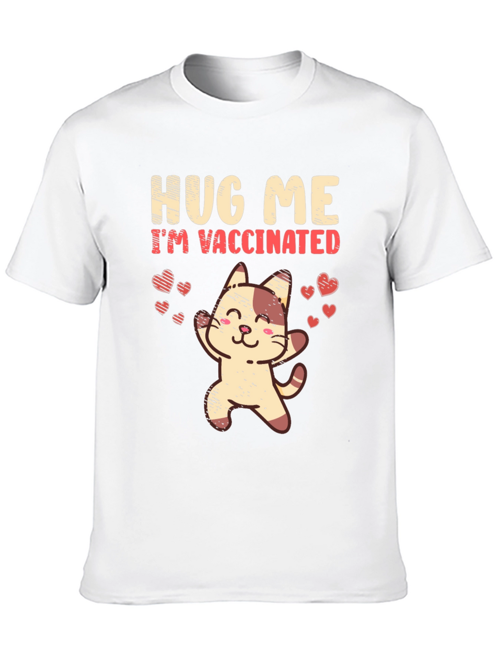 Hug Me Im Vaccinated Cat T-Shirt
