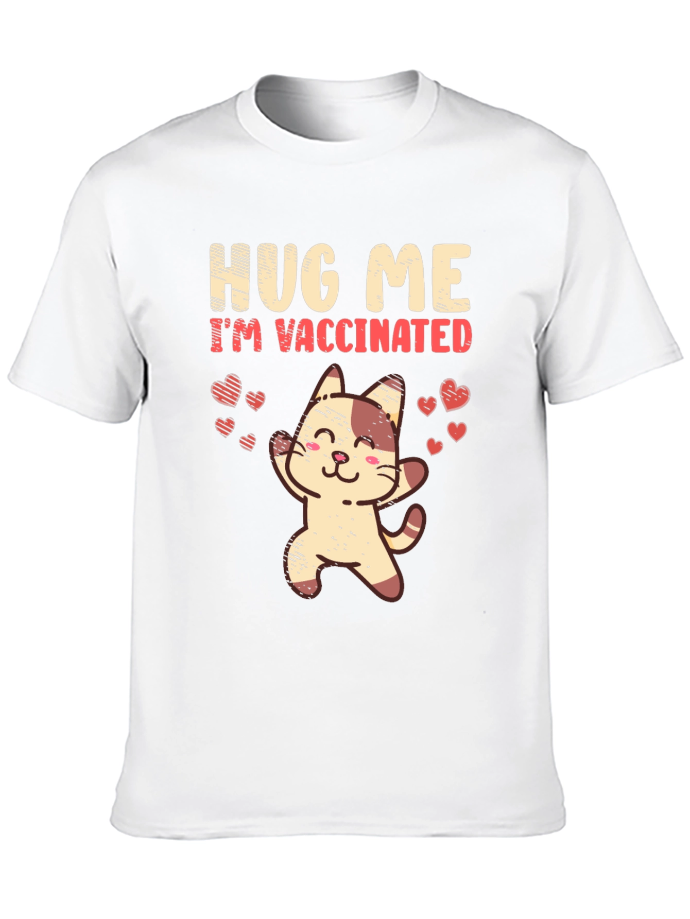 Hug Me Im Vaccinated Cat T-Shirt