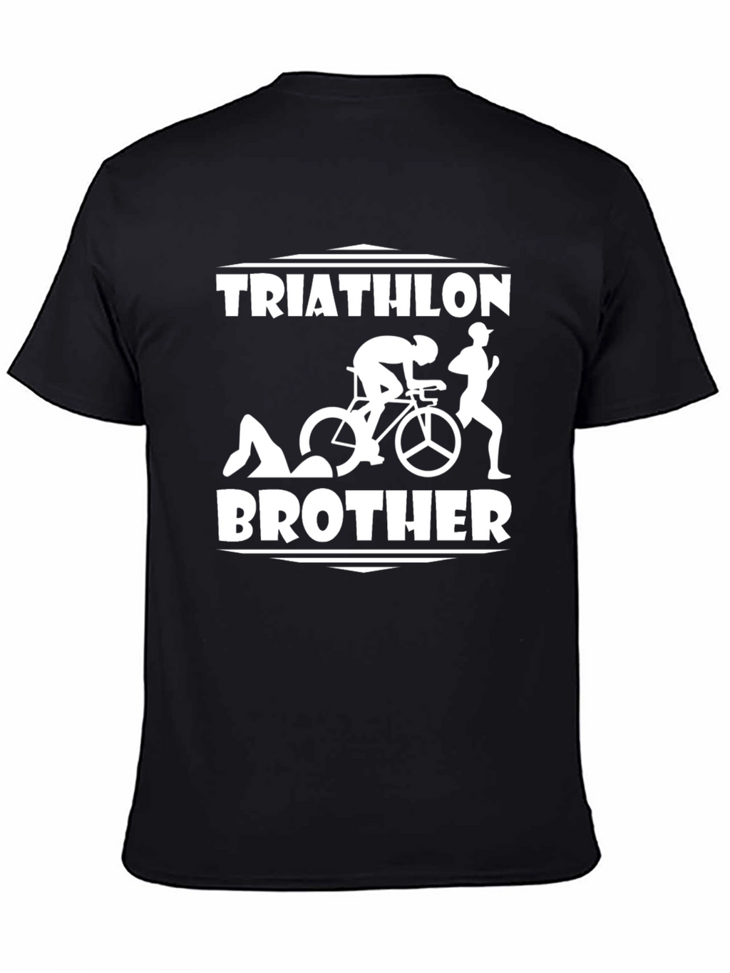 Triathlon Brother Black Graphic T-Shirt
