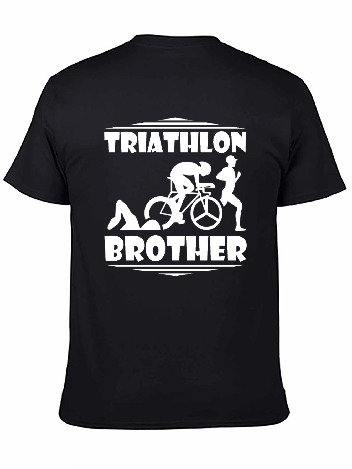 Triathlon Brother Black Graphic T-Shirt