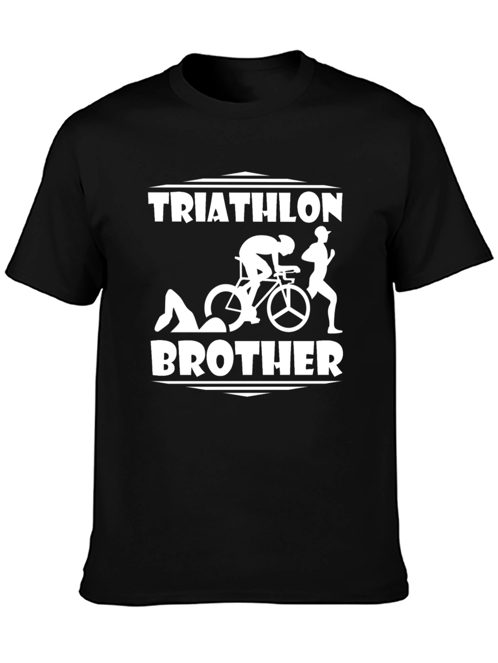 Triathlon Brother Black Graphic T-Shirt