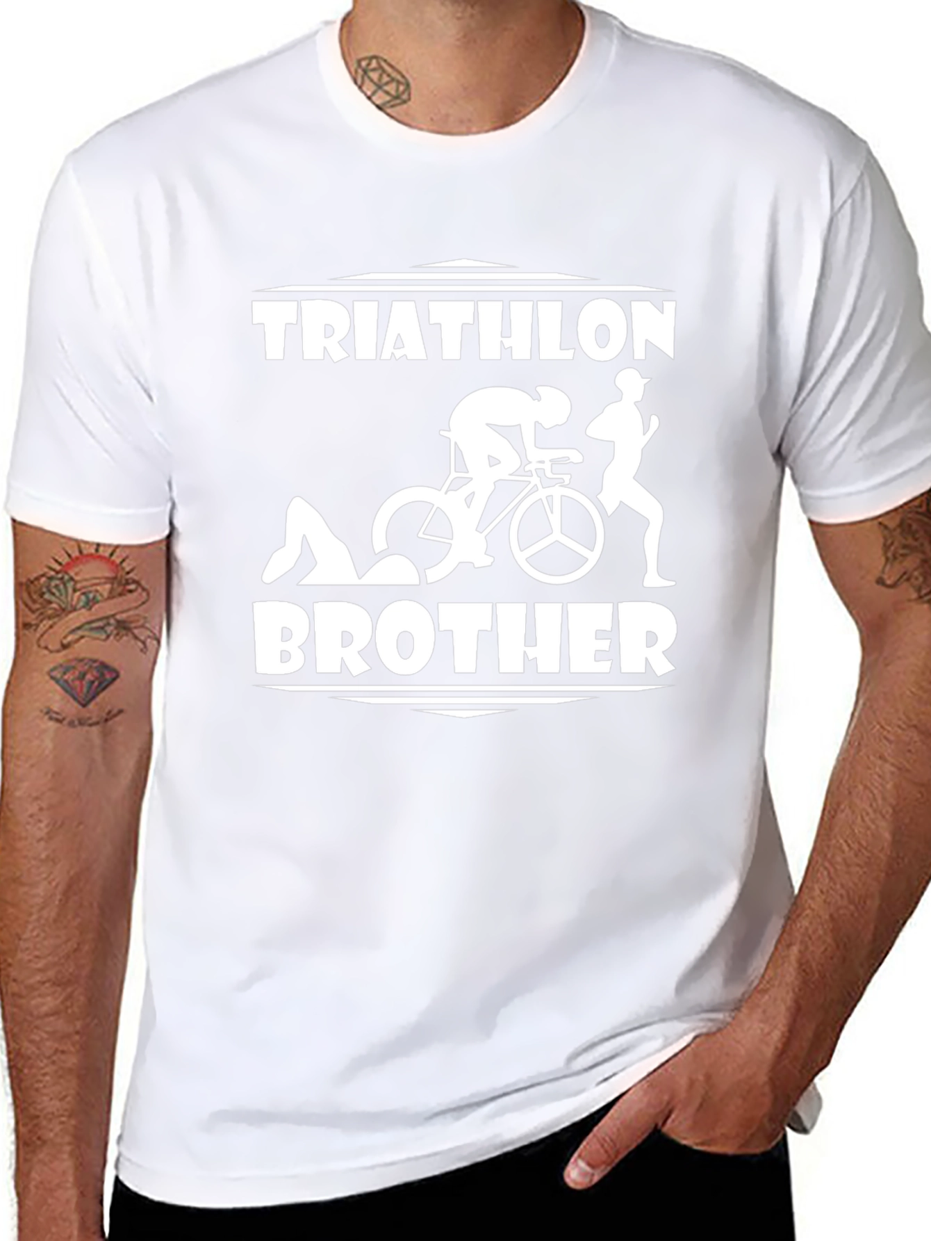 Triathlon Brother Black Graphic T-Shirt