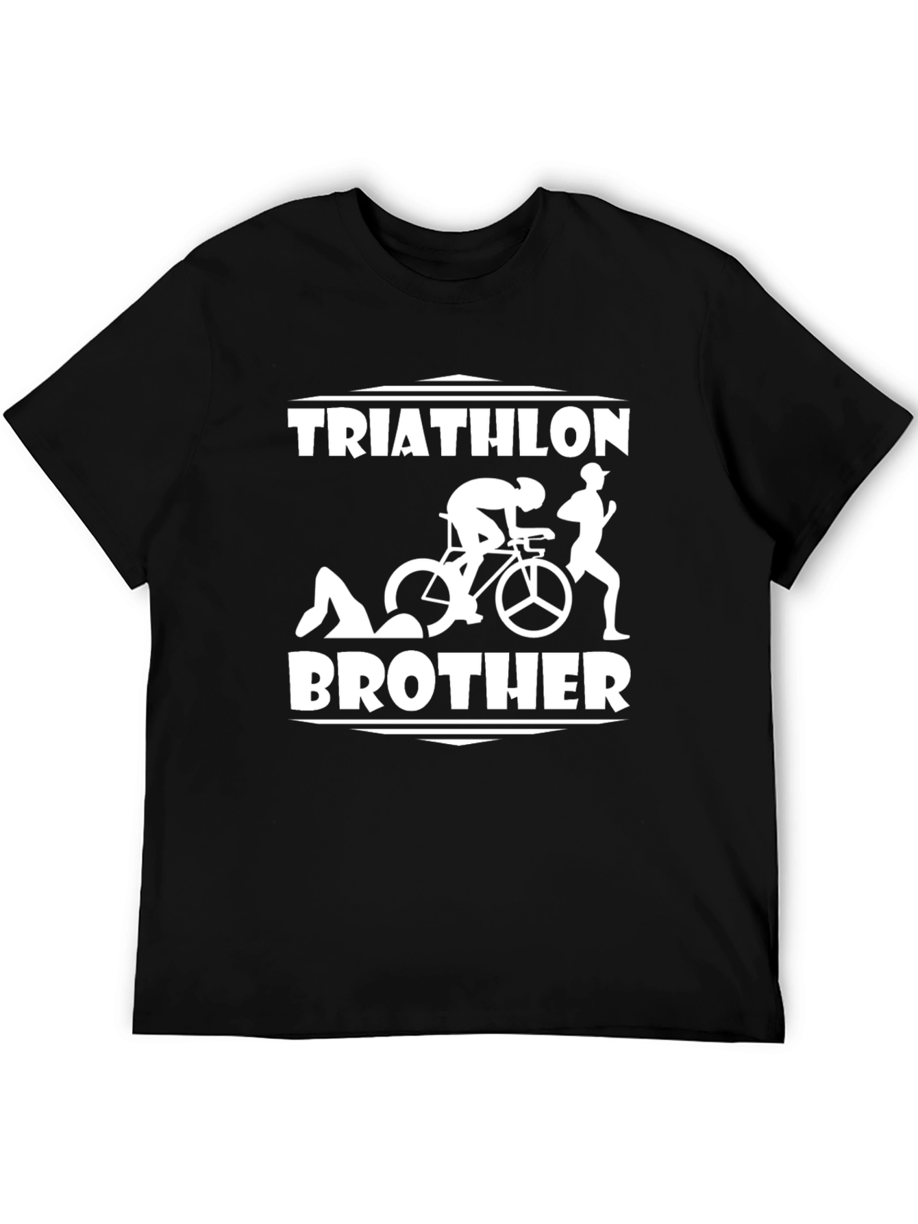 Triathlon Brother Black Graphic T-Shirt