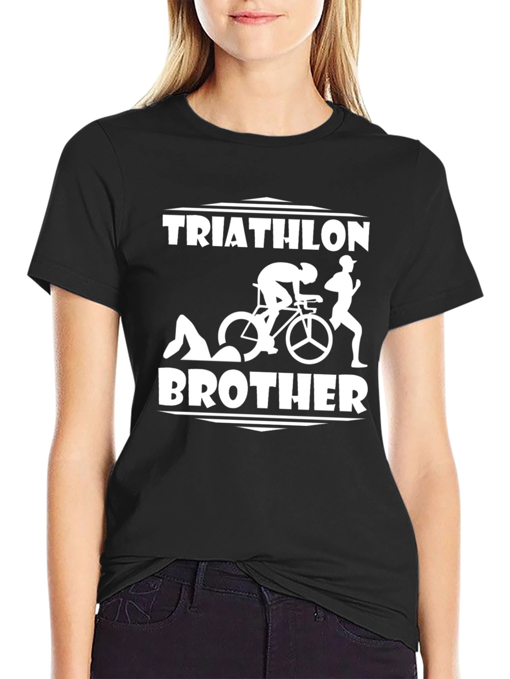 Triathlon Brother Black Graphic T-Shirt