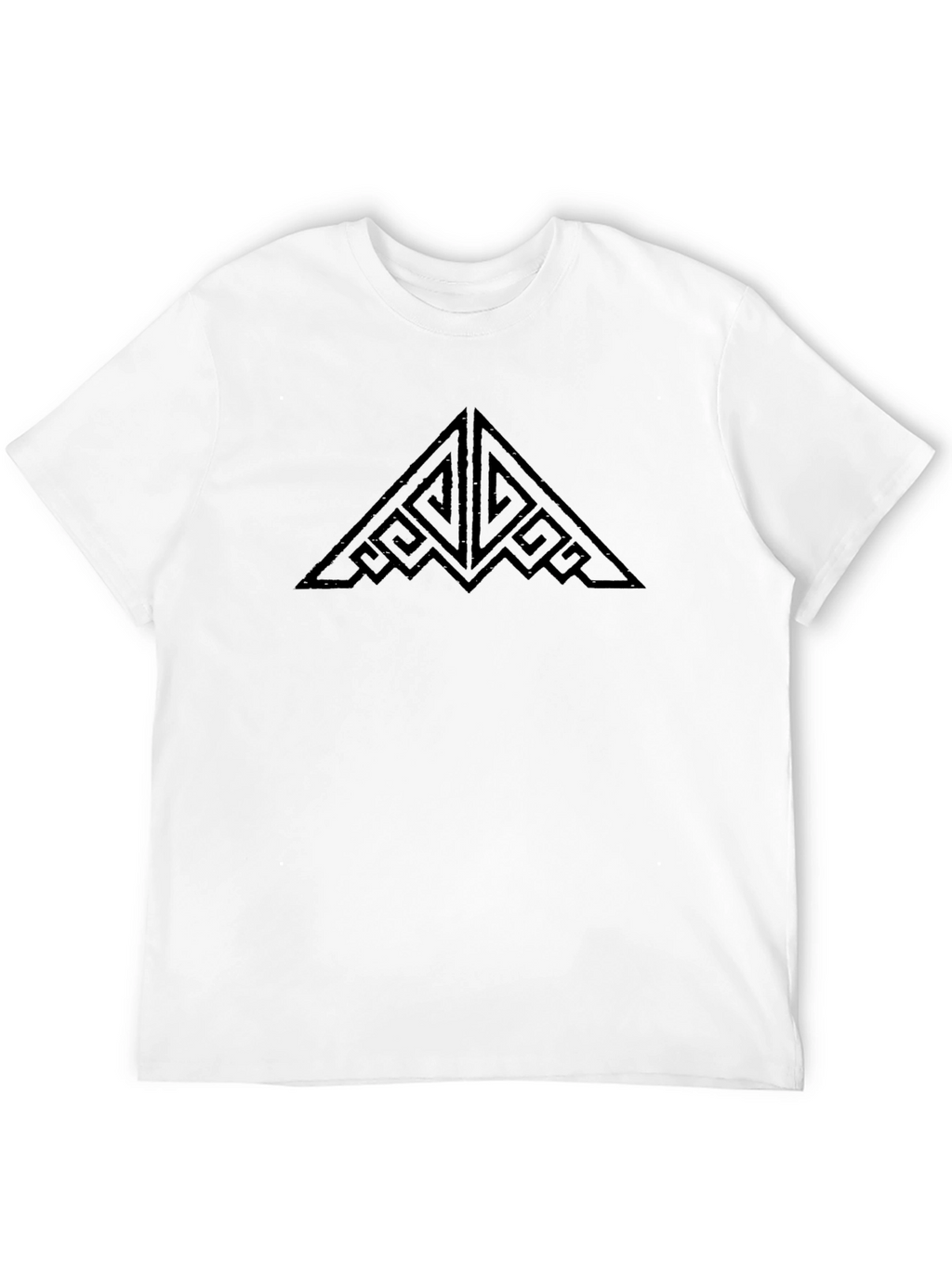 Geometric Patterned Black T-Shirt