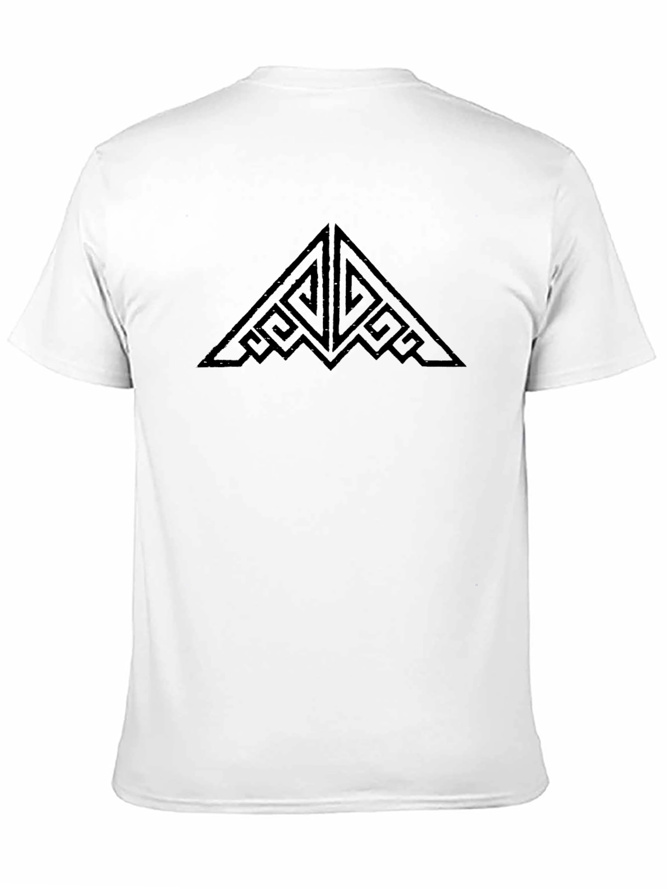Geometric Patterned Black T-Shirt
