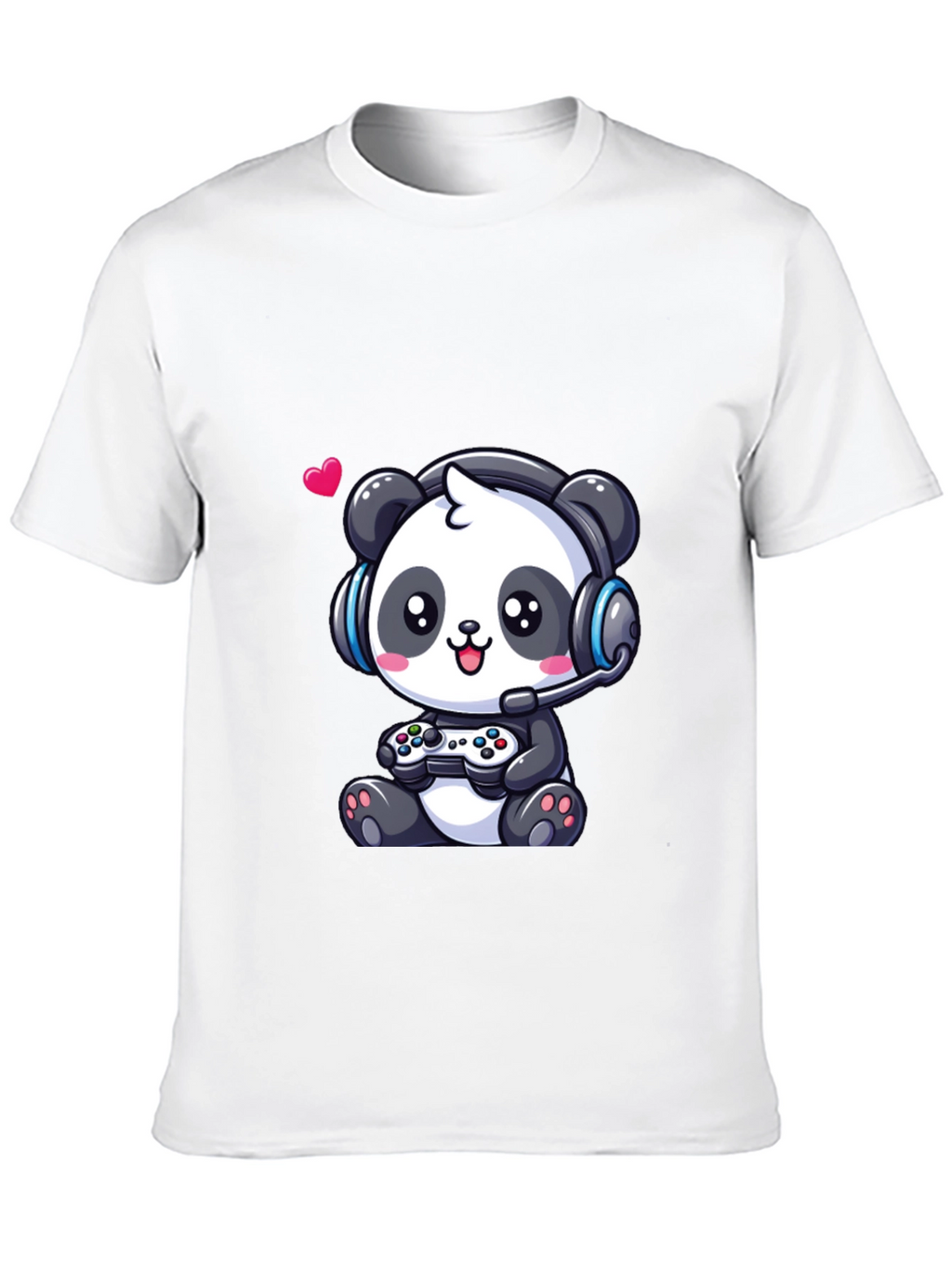 Gamer Panda T-Shirt - Cute Gaming Design